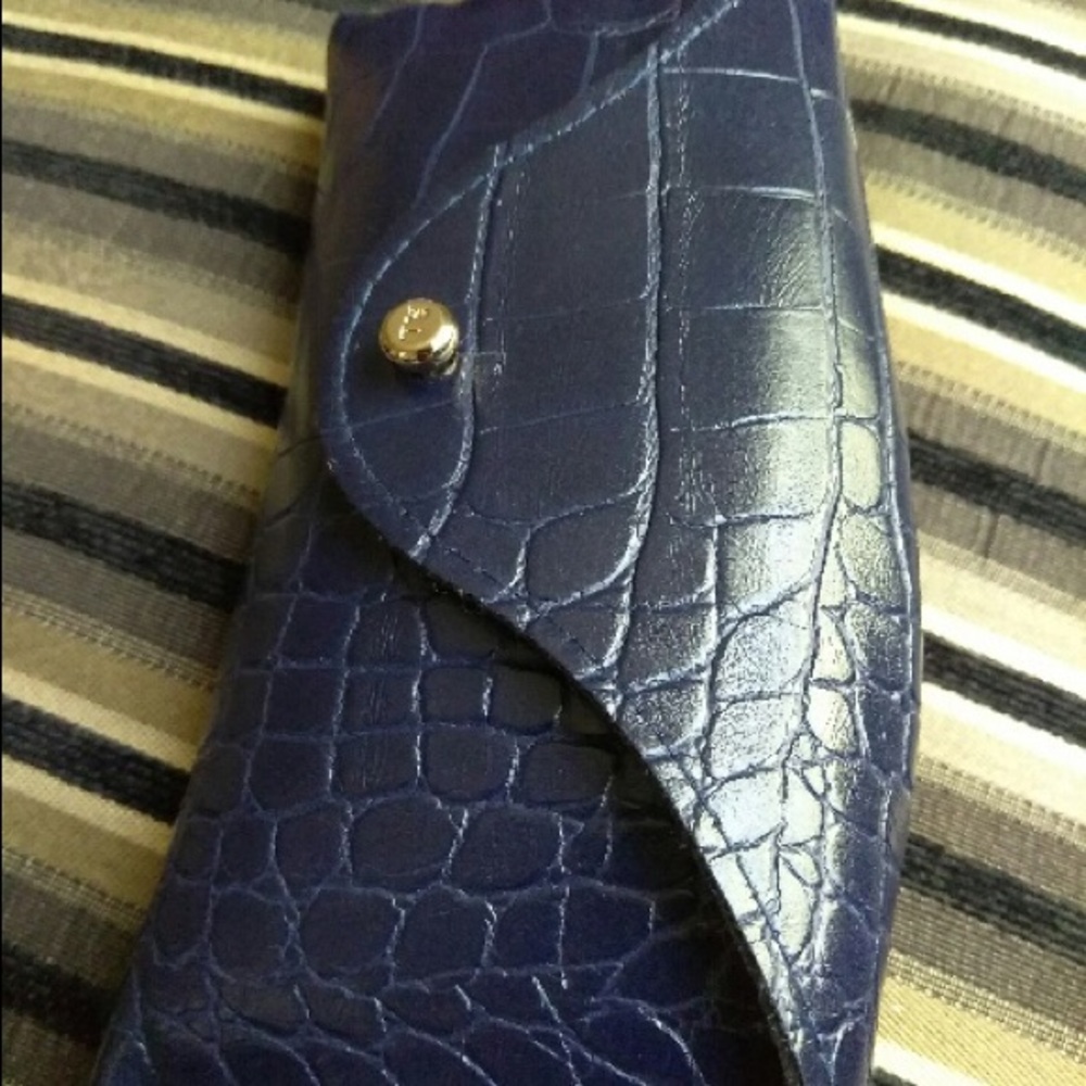 Ralph Lauren Navy leather Croc |Sunglasses Case